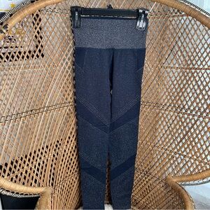 Athleta Navy Gray and Black Leggings